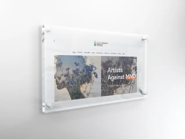 The Artists Against MND website on a computer and a phone