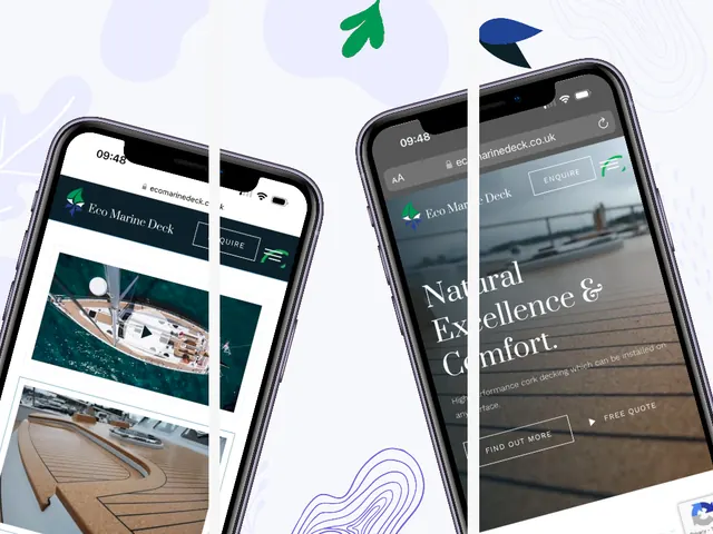 The Eco Marine Deck website on a computer and a phone