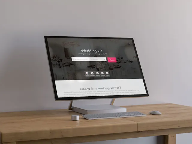 The Wedding UK website on a computer and a phone